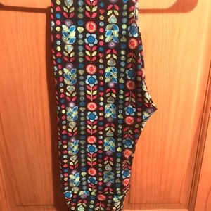 NWT OS LLR Multicolored Floral Printed Leggings